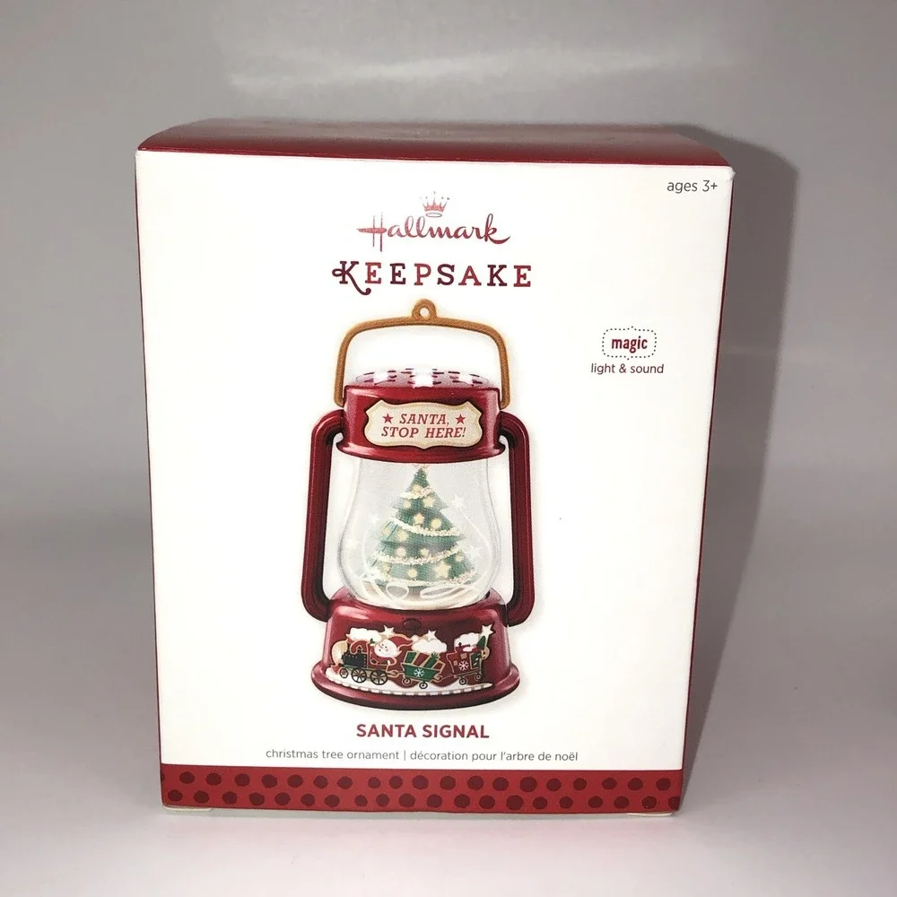 Hallmark Christmas Train Ornament 2013 SANTA SIGNAL Magic Light & Sound In Box